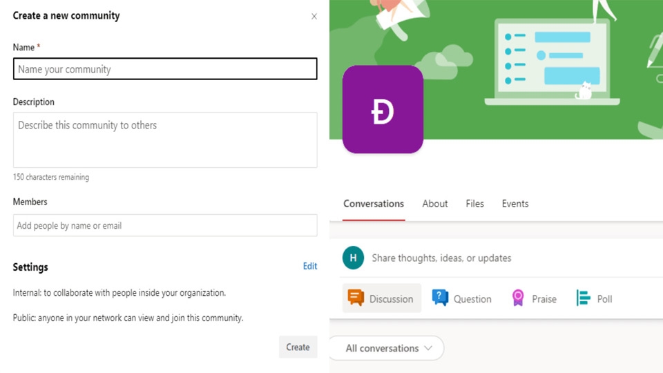 Điền các thông tin và tạo nhóm