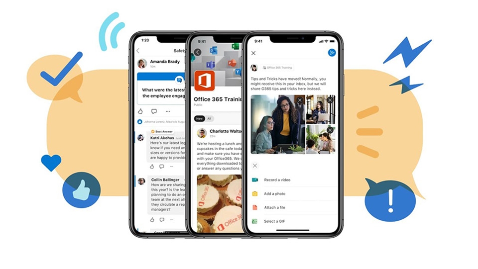 Yammer cập nhật thông tin liên tục theo dòng thời gian