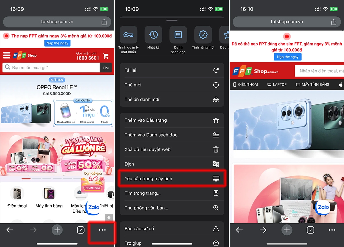 Cách bật trang web máy tính trên điện thoại - hình 3