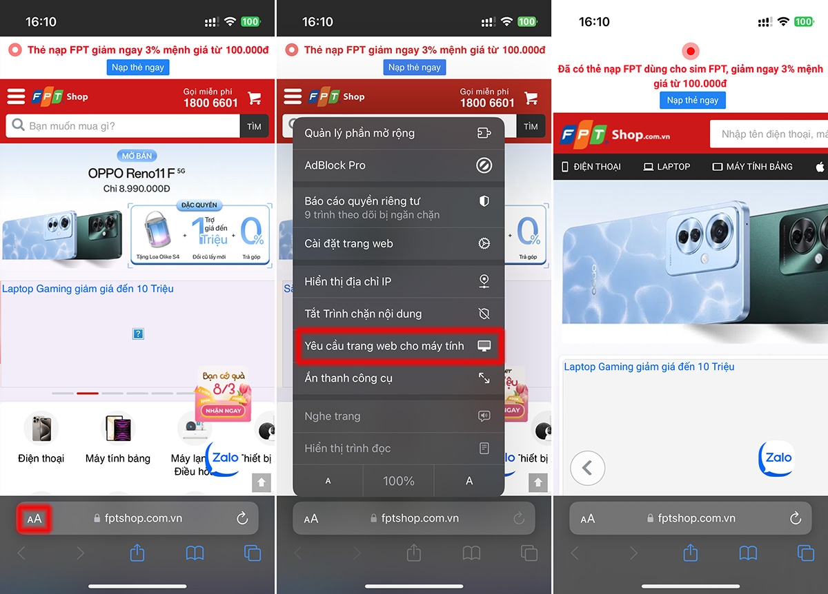 Cách bật trang web máy tính trên điện thoại năm - hình 4