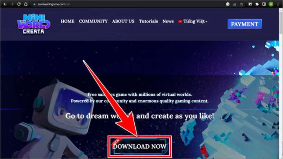 Nhấn chọn “Download now”