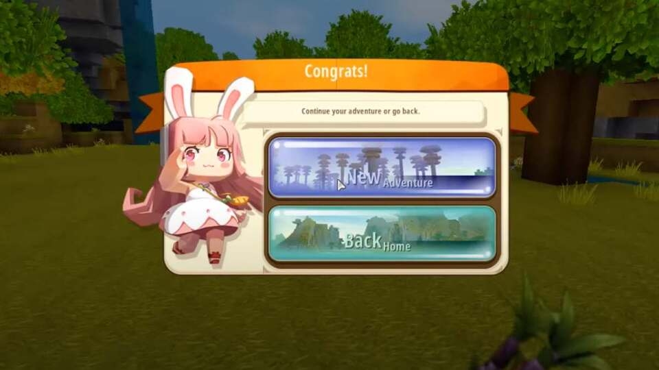 Nhấn chọn “New Adventure” để bắt đầu