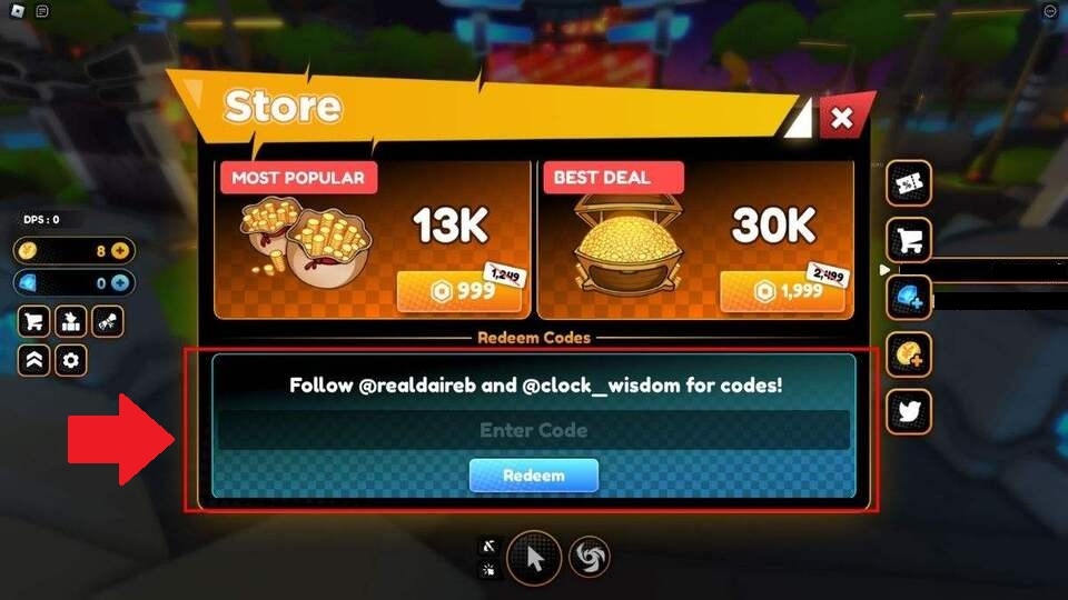 Nhập mã code để nhận thưởng
