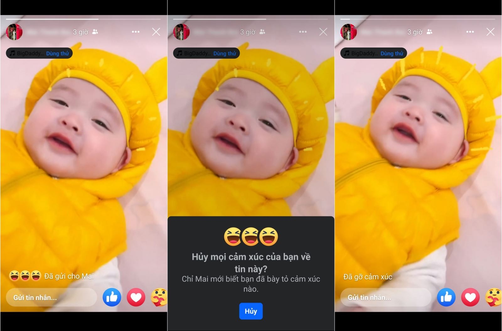 cách thu hồi cảm xúc trên story 6