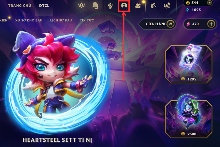 Chọn mục Hồ Sơ