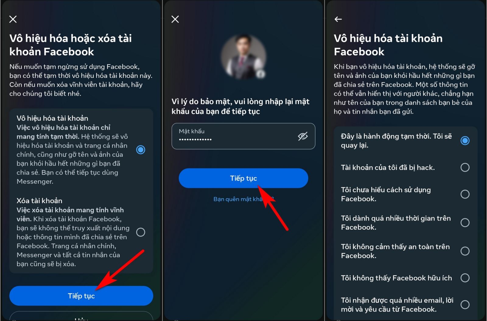 cách vô hiệu hóa facebook 4