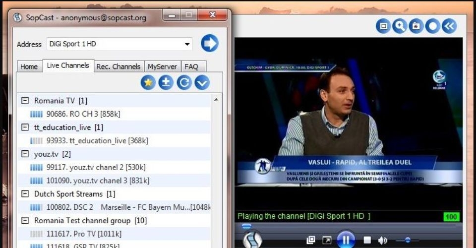 Sopcast có nhiều ưu điểm tiện lợi, gọn nhẹ