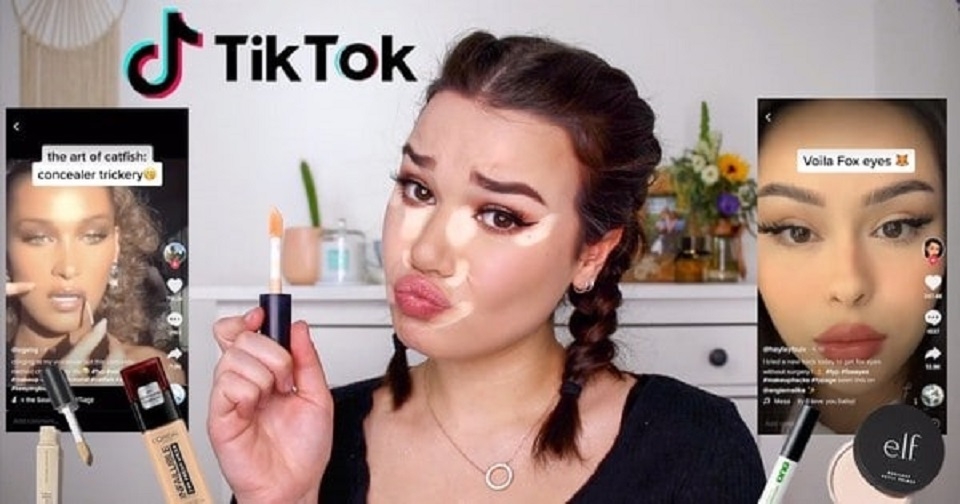 Chế độ làm đẹp như trang điểm trong ứng dụng TikTok