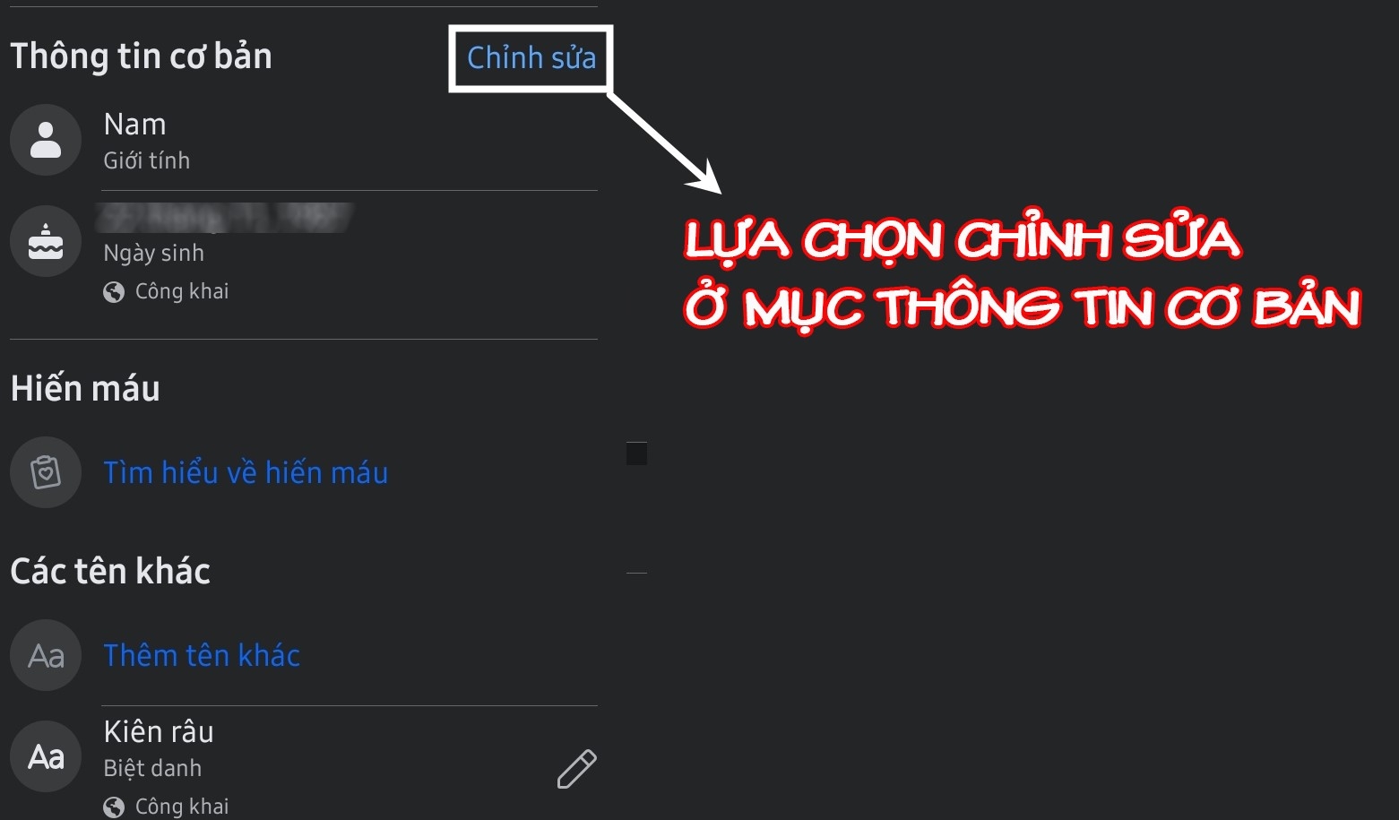 ẩn ngày sinh trên facebook 3
