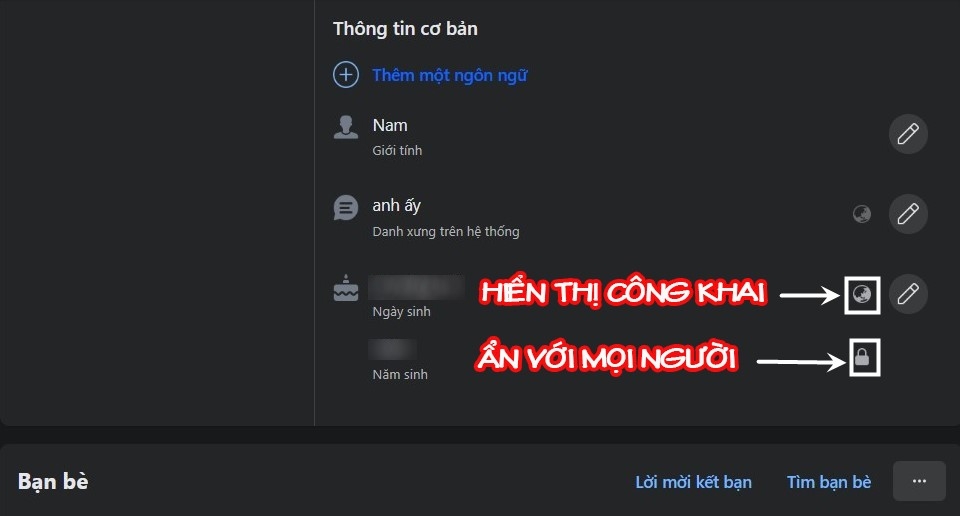ẩn ngày sinh trên facebook 5