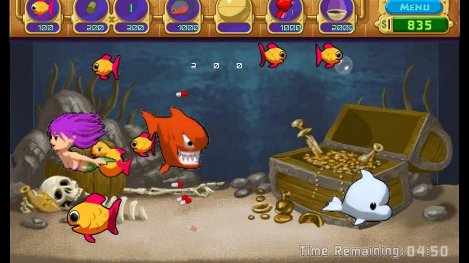 Quái vật biển đáng sợ trong game Insaniquarium Deluxe