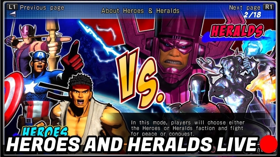 Chế độ chơi quen thuộc chia theo từng cấp độ tại Ultimate Marvel vs Capcom 3