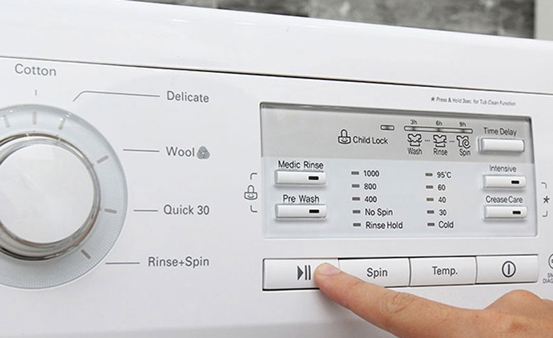 cách reset máy giặt Electrolux 3