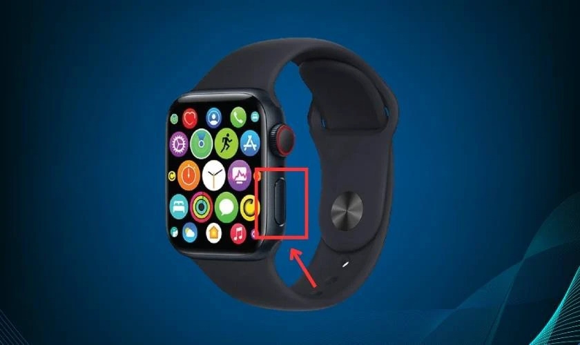 Ấn giữ nút nguồn trong vài giây để khởi động đồng hồ thông minh T800 Pro Max