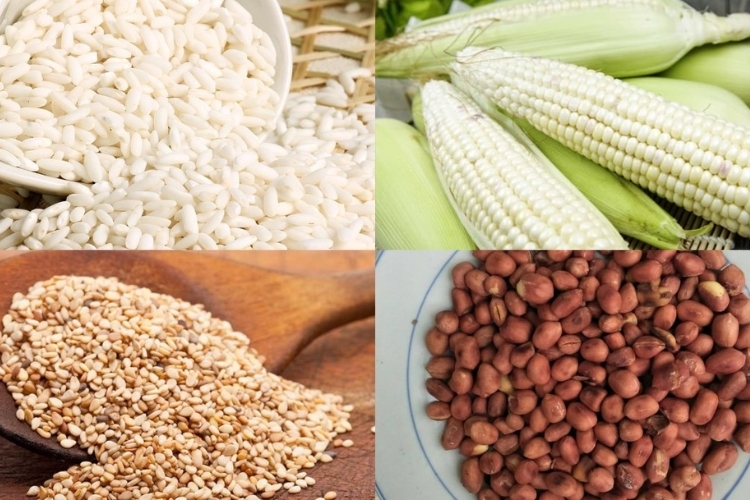Nguyên liệu nấu xôi bắp hầm bằng nồi cơm điện
