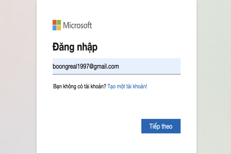 Đăng ký tài khoản Microsoft Teams