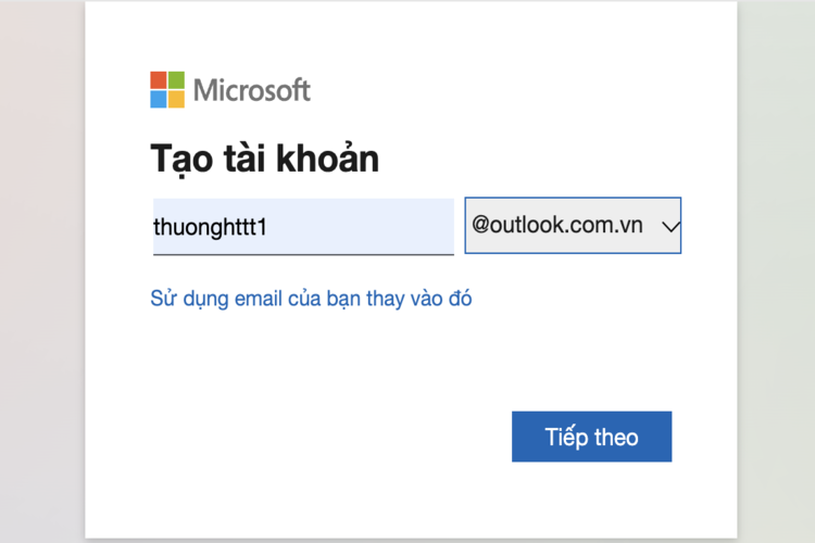 Đăng ký tài khoản MS Teams miễn phí bằng email mới