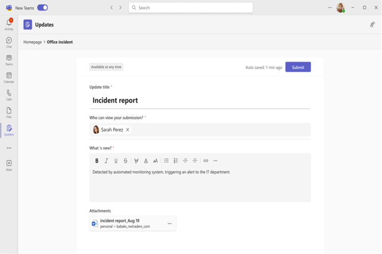 MS Teams giúp quản lý và cập nhật tiến độ công việc hiệu quả