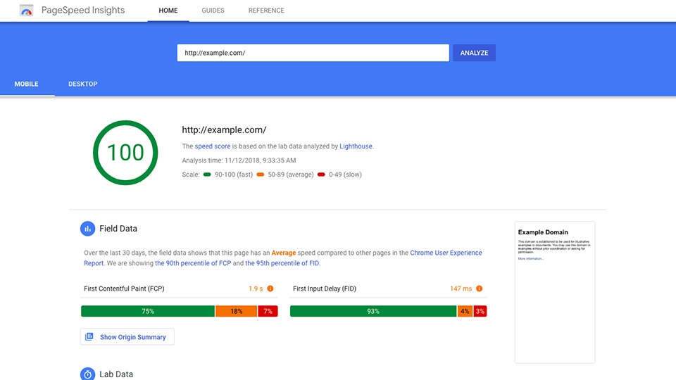 PageSpeed Insights đánh giá website dựa trên nhiều tiêu chuẩn