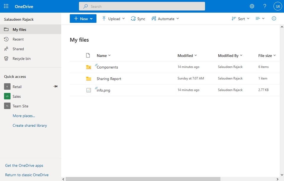Đăng nhập vào tài khoản Microsoft 365 của bạn và mở ứng dụng OneDrive.
