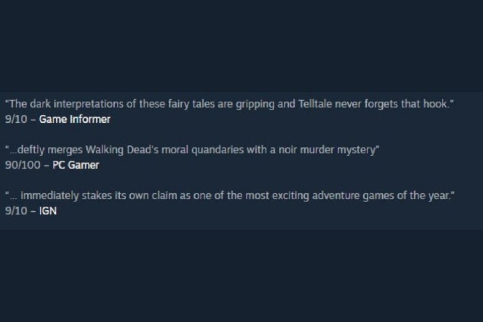The Wolf Among Us trong đánh giá của báo chí