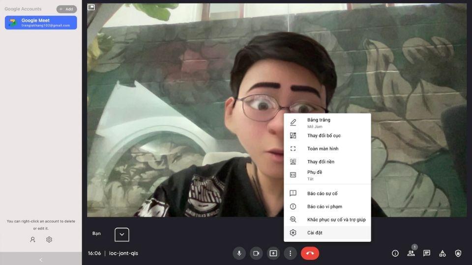 Bước 6: Sử dụng bộ lọc trong cuộc họp