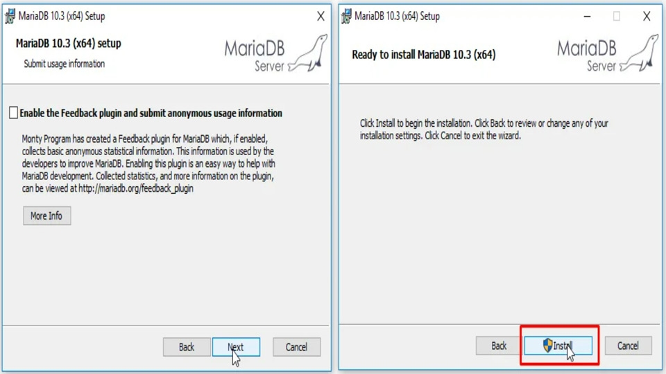 Nhấn Next rồi sau đó chọn Install 