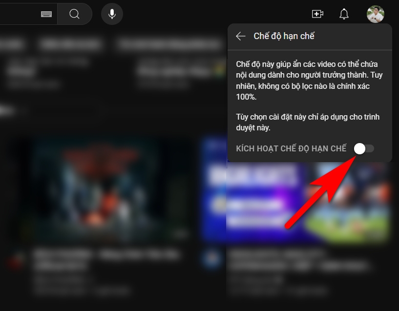 cách chặn kênh youtube không cho trẻ em xem 4