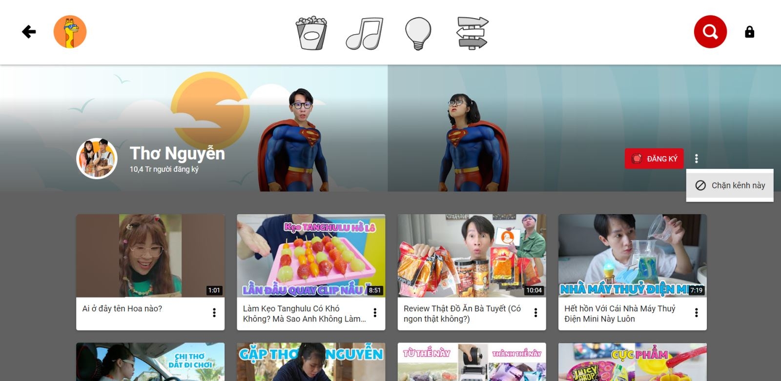 cách chặn kênh youtube không cho trẻ em xem 15