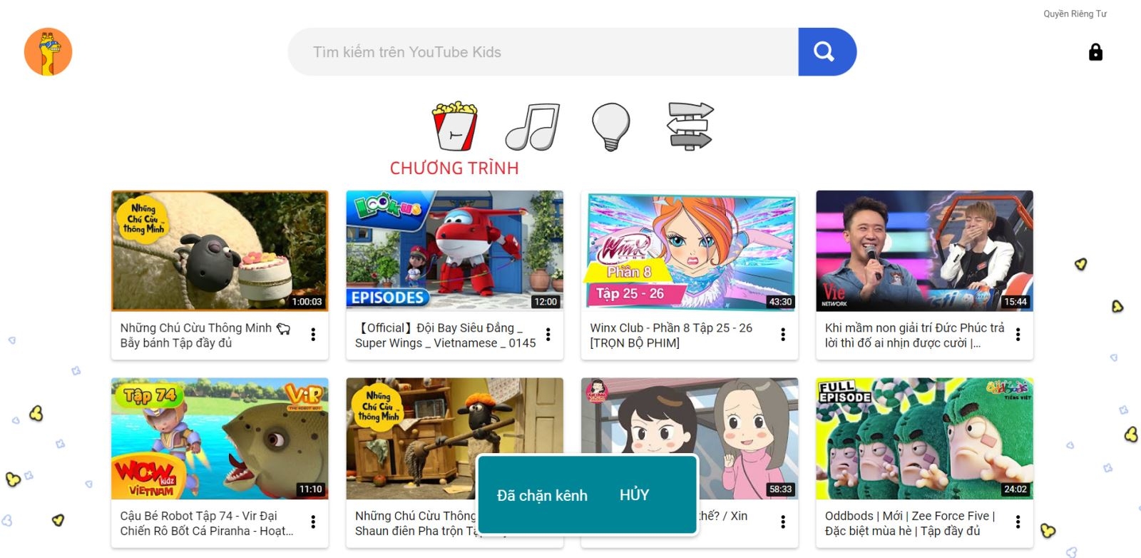 cách chặn kênh youtube không cho trẻ em xem 16