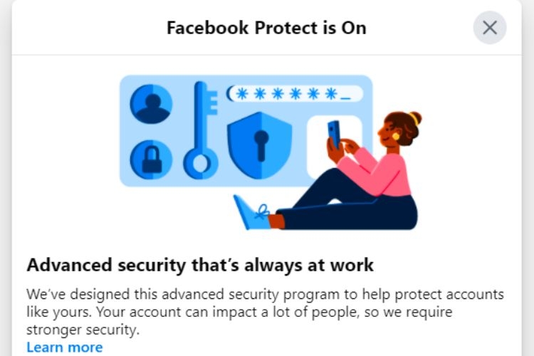 Bật Facebook Protect ở phần Cài đặt