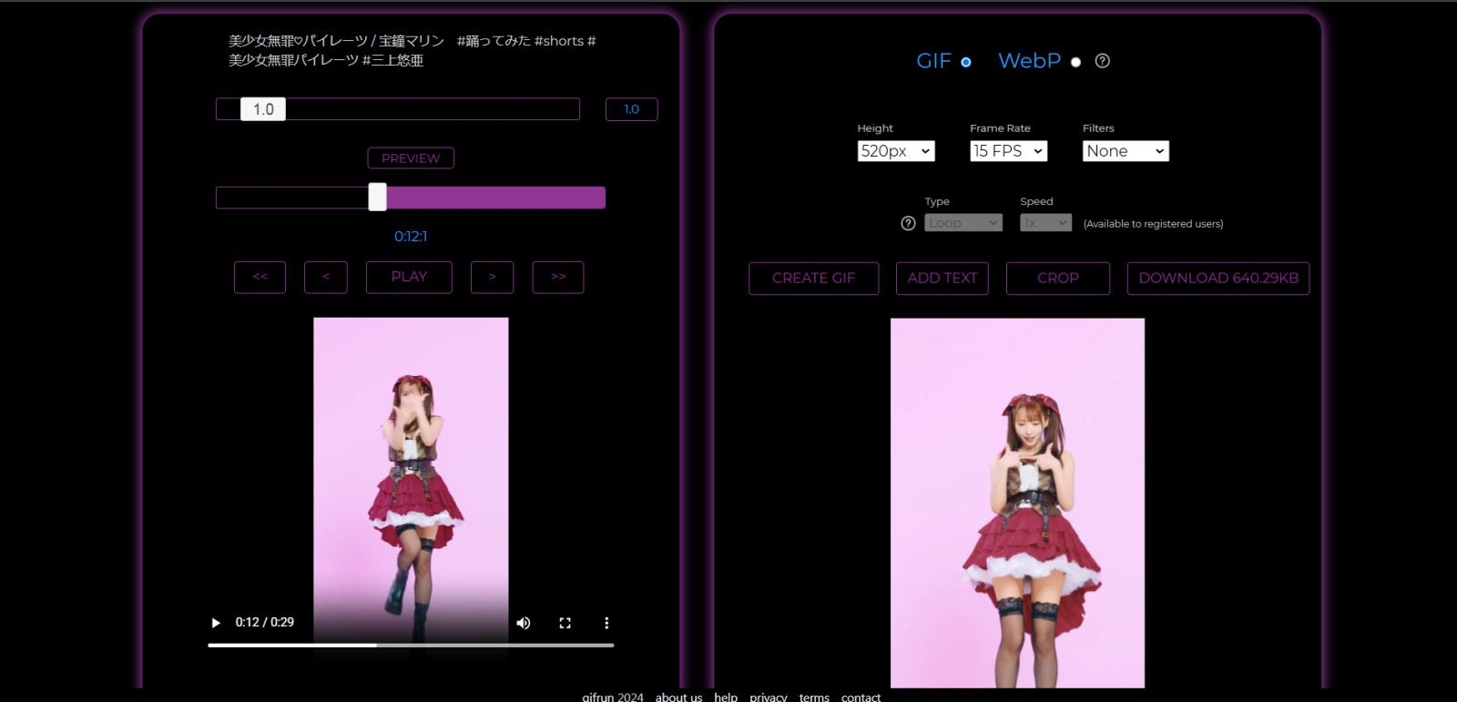 tạo ảnh gif từ video 3