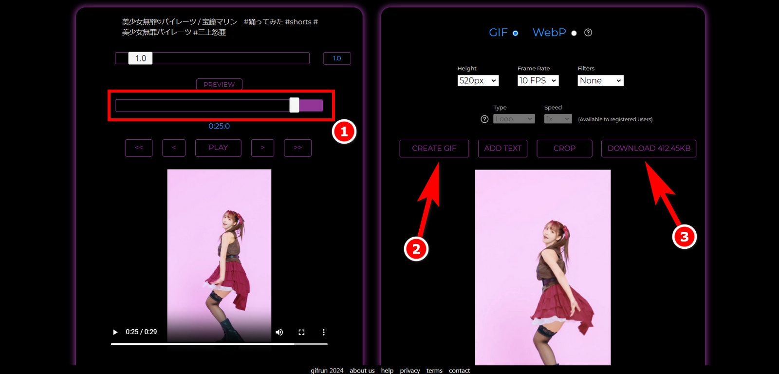 tạo ảnh gif từ video 4