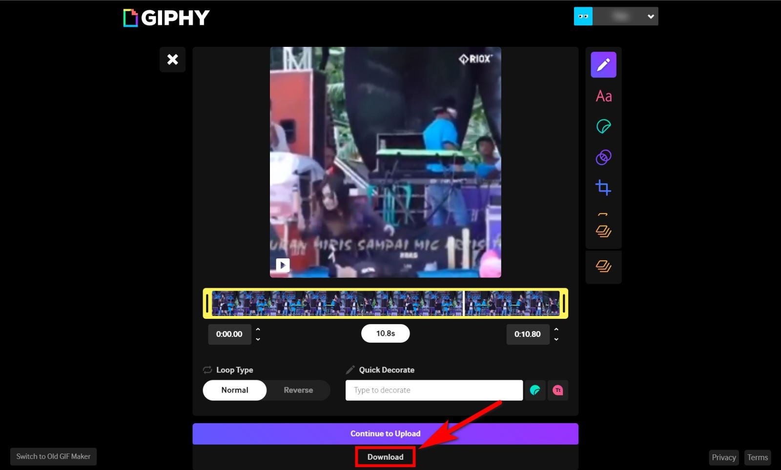 tạo ảnh gif từ video 24