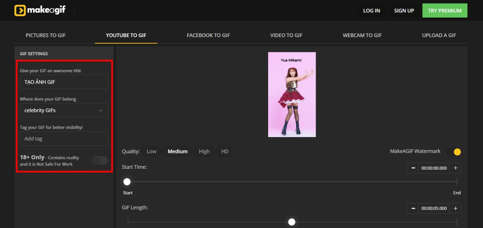 tạo ảnh gif từ video 9