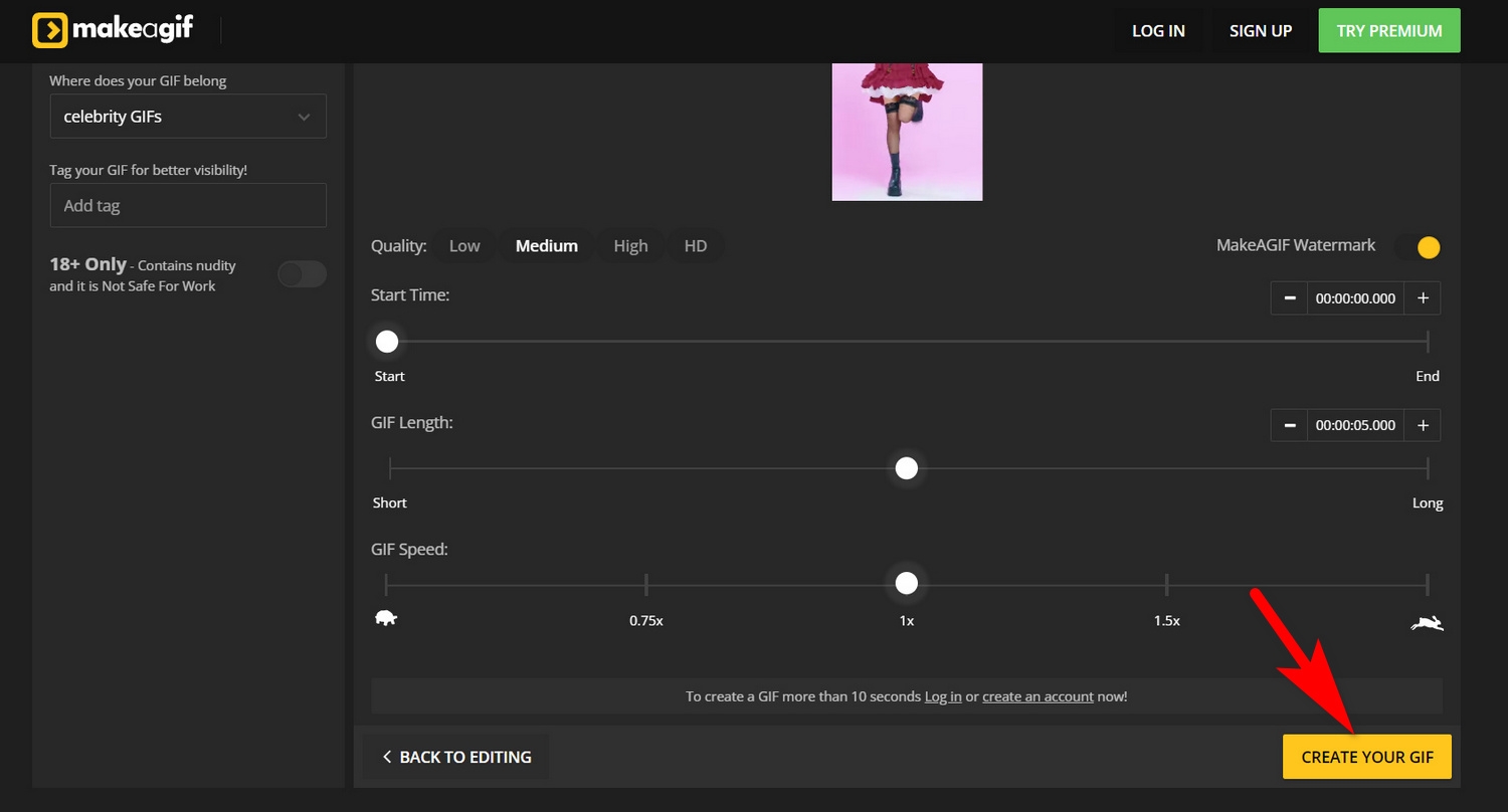 tạo ảnh gif từ video 10