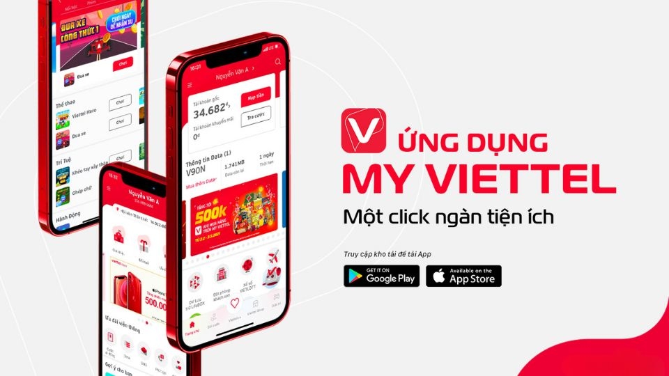 Đăng ký thông qua ứng dụng di động My Viettel