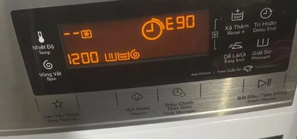 Máy giặt Electrolux báo lỗi E90 3