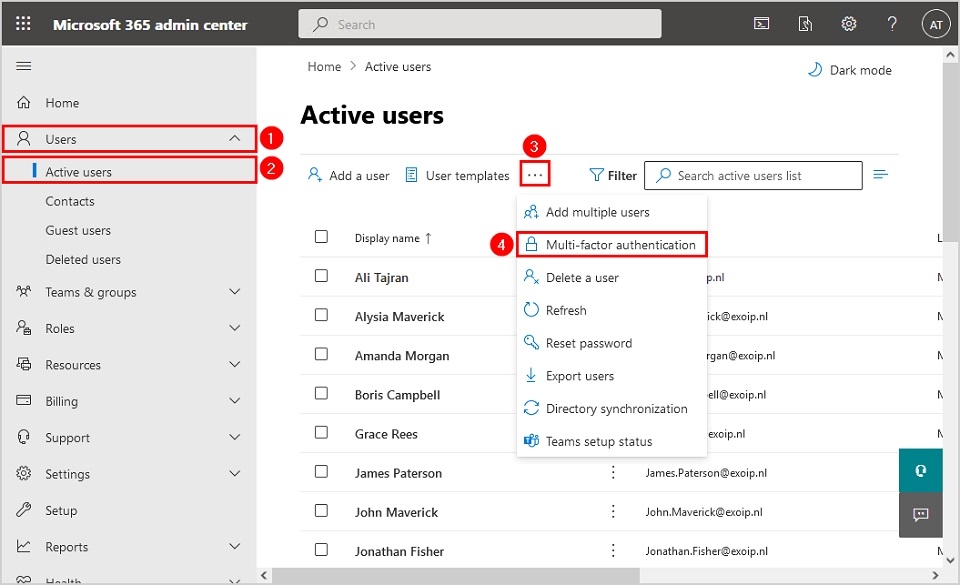 Legacy Per-User MFA (Kích hoạt MFA cho từng người dùng)