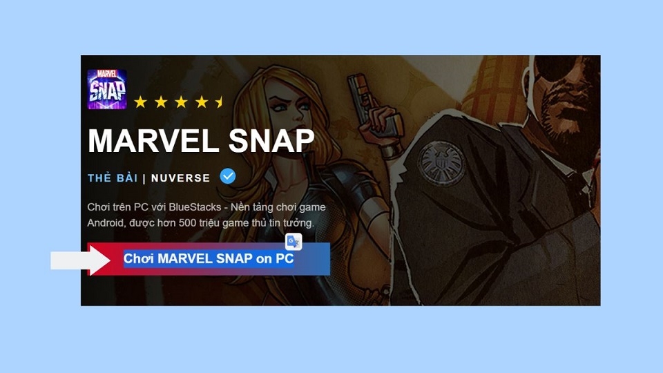 Đường link truy cập vào website tải Marvel Snap trên PC
