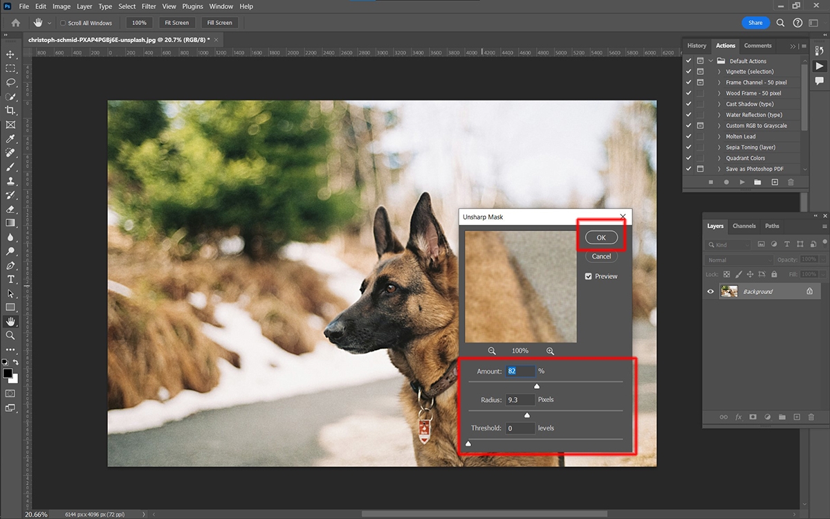 Cách làm nét ảnh trong Photoshop - hình 3