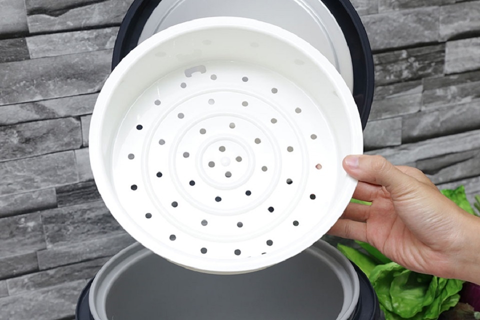 Cách hấp bằng nồi cơm điện 2