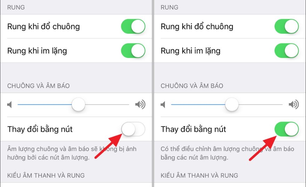 âm lượng báo thức iPhone