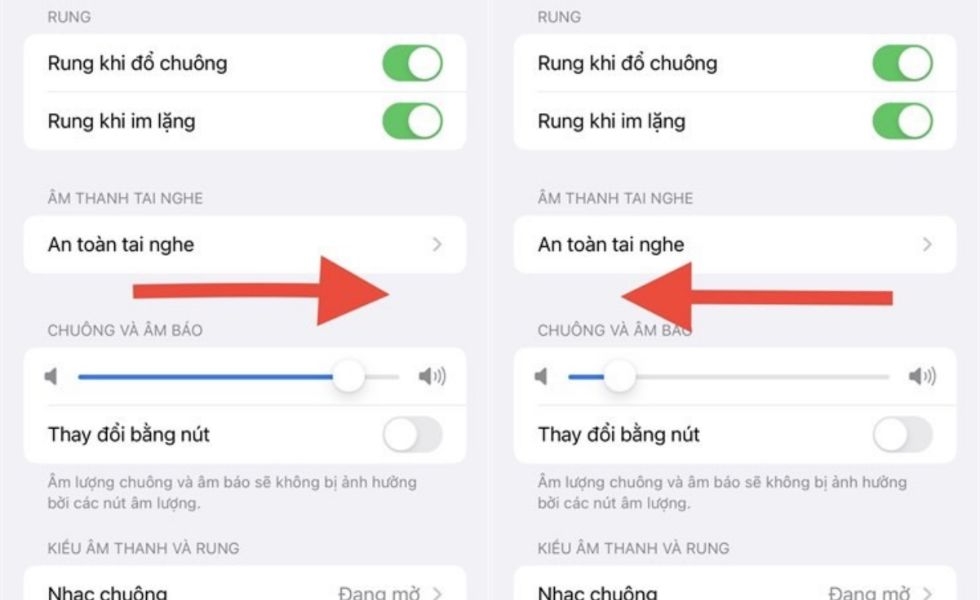 chỉnh âm lượng báo thức iPhone