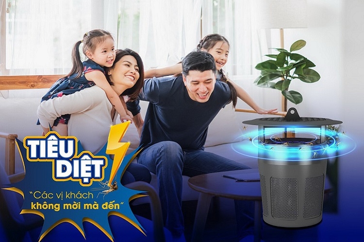 Đèn bắt muỗi Rạng Đông có hiệu quả bắt muỗi khá tốt