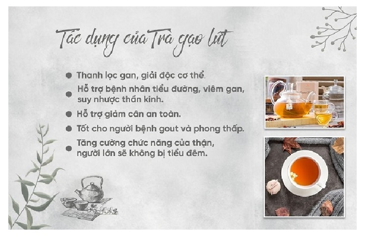 Công dụng của trà gạo lứt