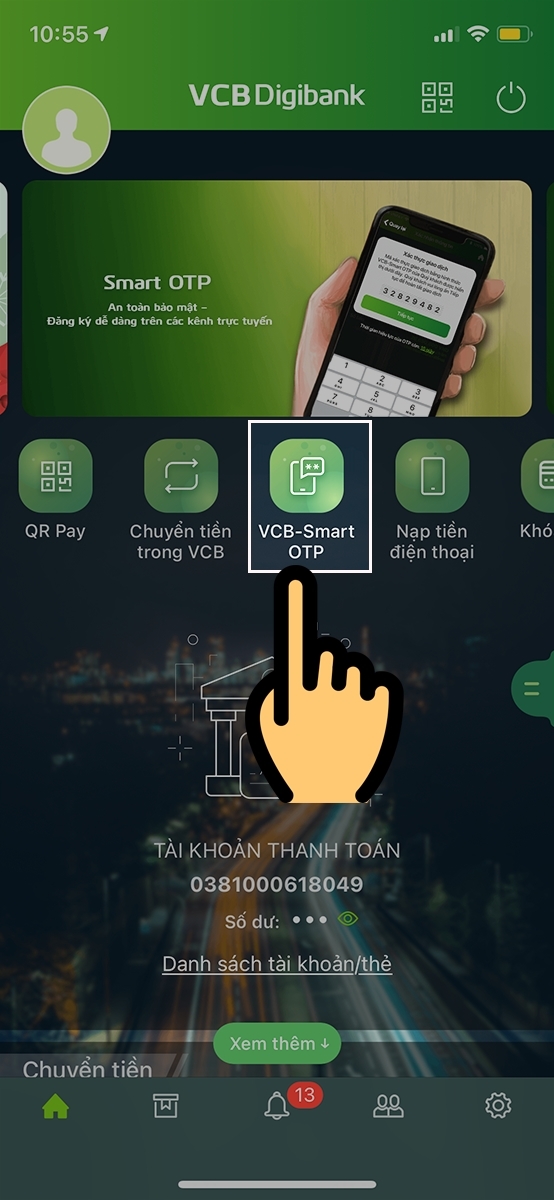 Cách lấy mã OTP (ảnh 6)