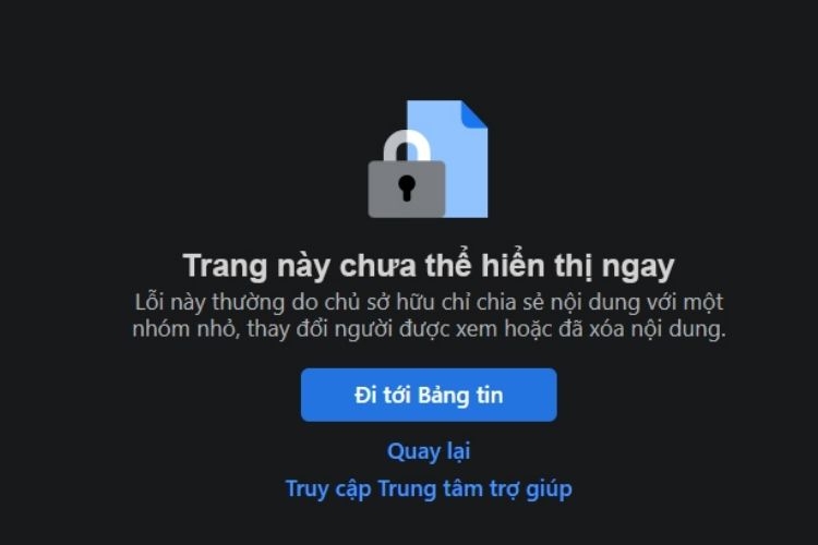 Các nguyên nhân gây lỗi Trang này chưa thể hiển thị ngay