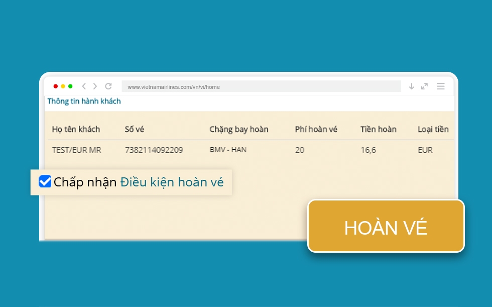 Hoàn vé Vietnam Airlines 6