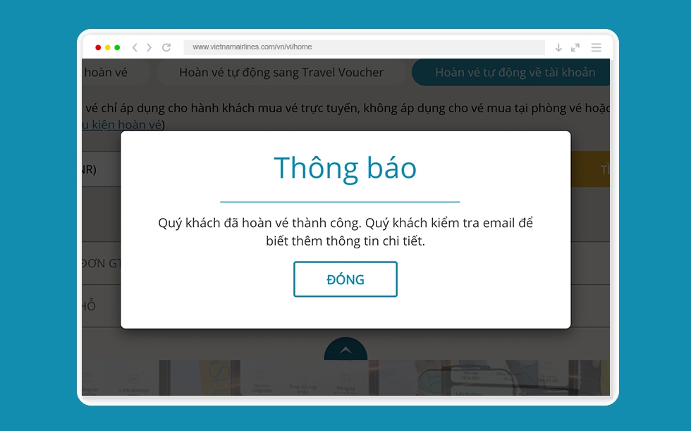 Hoàn vé Vietnam Airlines 7